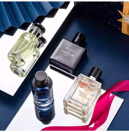 Luxury Brand Perfume Men Cologne Parfums Homme Gift Box 4Pcs Set 100ml Perfumes Masculinos Natural Floral Fruity Scent Spray