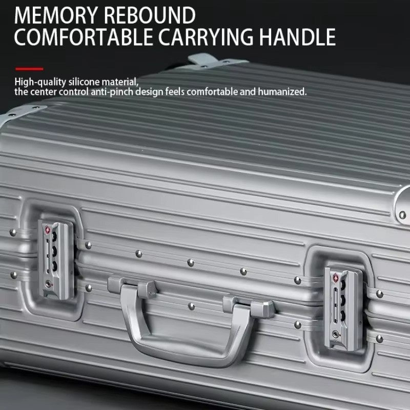 100% Aluminum-magnesium Alloy Travel Suitcase High Quality Rolling Luggage 20/24/26/29'' Trolley Luggage Carry-On Cabin Suitcase