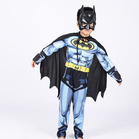 Halloween Children Boys Bat Cosplay Costume Batboy Fancy Black Superhero Cosplay Kids Costume Outfits Comic Masquerade Evening