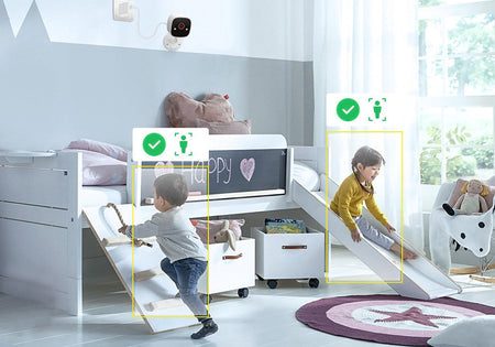 Jennov Outdoor/Indoor Security Cameras 2K HD Wireless WiFi Color Night Vision IP66 Waterproof Pet Dog Cat Baby Monitor Camera