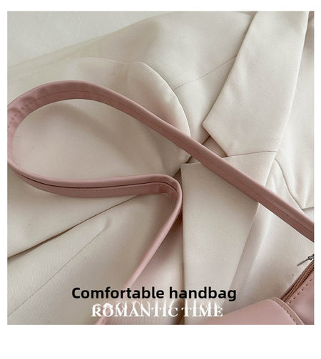 Trendy Bow Shoulder Bag Handbag Casual Underarm Bag Daily Commuting Bags PU Leather Lady Banquet Bag Business Women's Bags