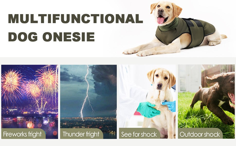 ATUBAN Dog Anxiety Vest Coat,Vet Visits and Separation-Keep Pet Calm,Dog Jacket for Thunder,Anti Anxiety Vest for Dogs and Cat