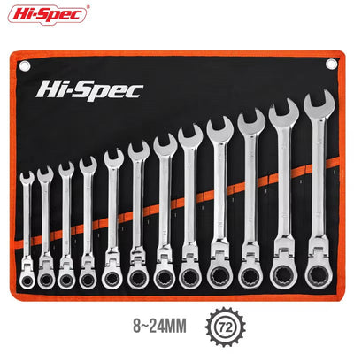 Hi-Spec Adjustable Torque Ratchet Socket Wrench Set Universal Wrench For Bicycle And Motorcycle Repairs Mechanical Tools Kit