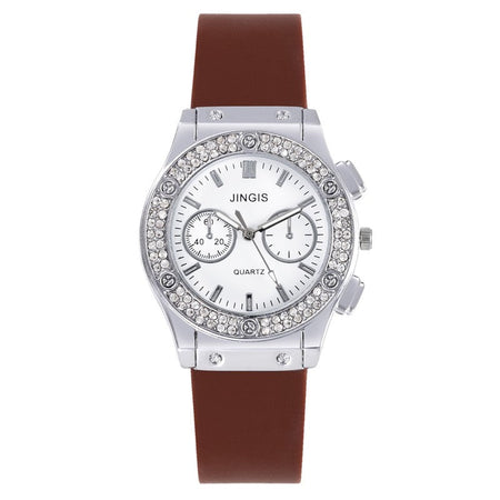 New Women Watches Fashion Silicone Quartz Watch All-Match Men's and Women's Same Diamond Watch Neutral Watch Alloy Student Watch