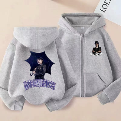 Adams Children's Hooded Cardigan 2D Printed For Boys and Girls Aged 2-12 Sweet Cool Versatile cute Fun and Energetic