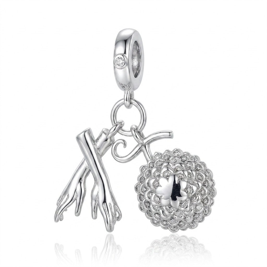 Nicole Robin Akuma No Mi Anime Flower-Flower Fruit Charms for Original 925 Charms Bracelet Silver Charm Bead for Women Jewelry