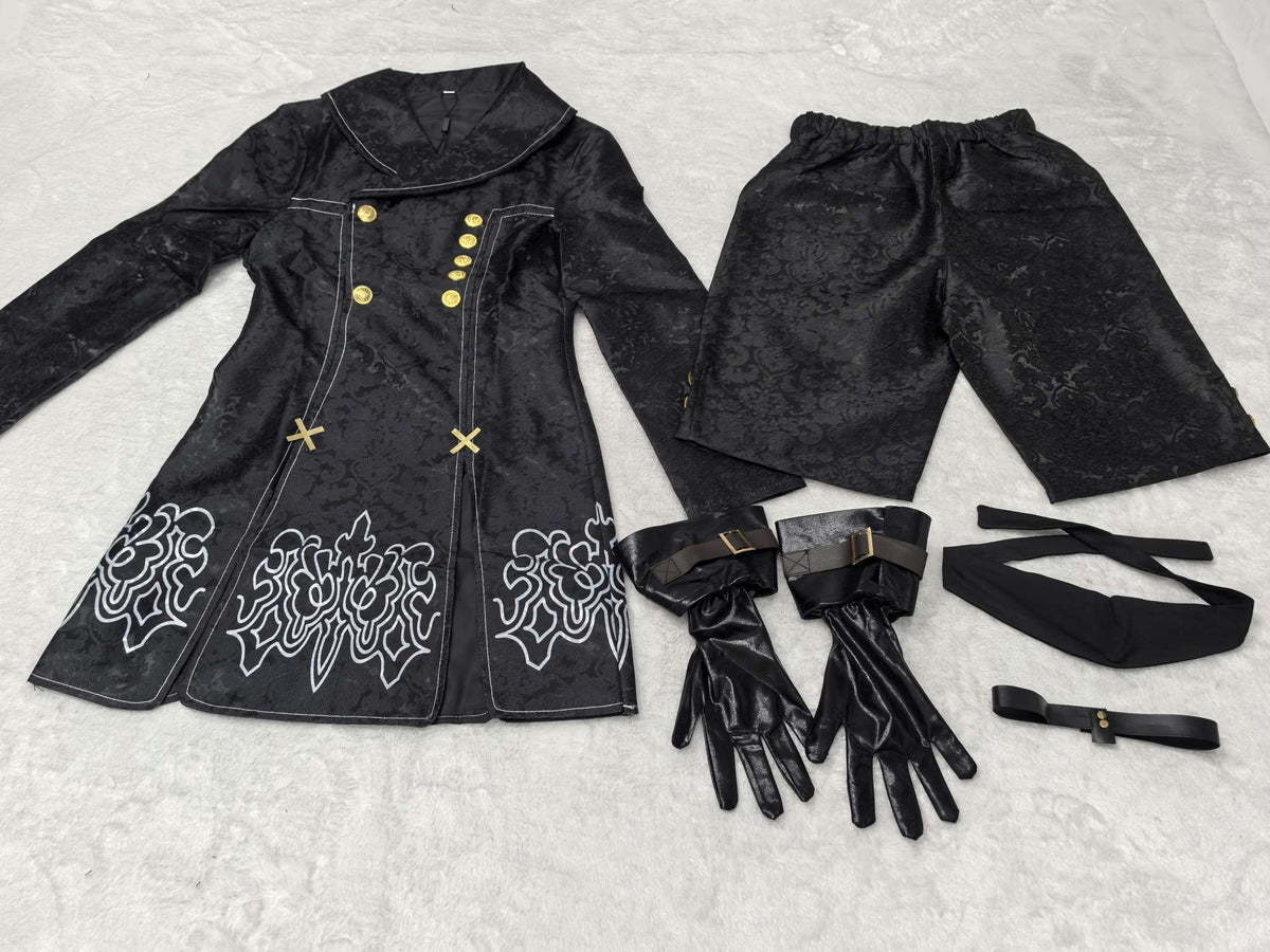 Anime Nier Automata Cosplay 9S Yorha 2B Cosplay Suit Male Women Outfit Wig Disguise Costume Plus Size Fancy Party Black Dress