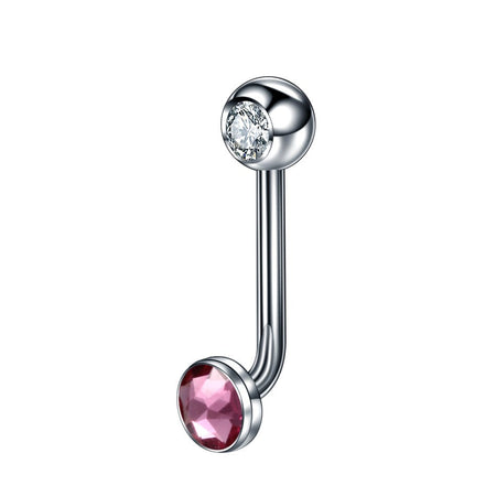 1PC Titanium Christina Vertical Hood Piercings Flower Lip Rings Opal Sexy Lip Piercings VCH Eyebrow Piercings Jewelry