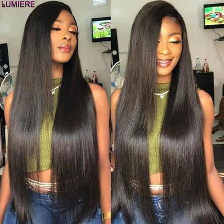 8-40" Bone Straight Human Hair Bundles 1/3/4 PCS Brazilian Hair Weave Raw Human Hair Bundles Deal Virgin Hair Extensions Lumiere
