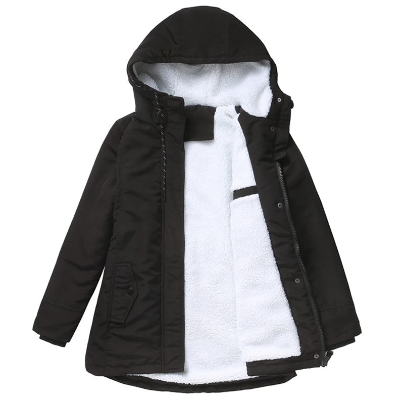 New Fashion Womens Custom Your Logo Fur Lined Parka Jacket Coat Ladies Hooded Outwear Winter Warm Overcoat