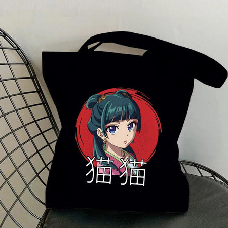 Hot Anime The Apothecary Diaries Printed Canvas Bag Messenger Bag Cute Fun Handbag Women Men Casual Tote Bag Gift