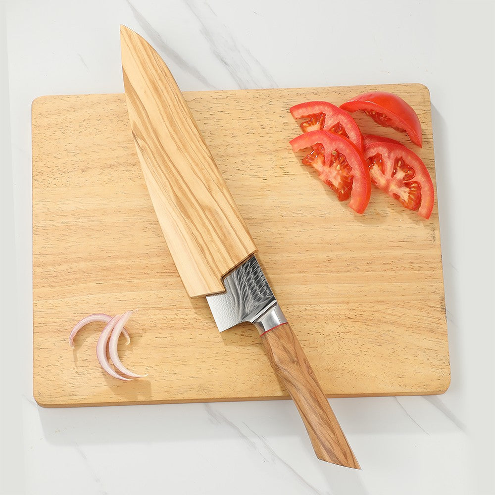 67-LAY Damascus Kitchen chef knife Set,Japanese Santoku Nakiri Knife Utility Knife Boning Knife,Cooking knife Olive wood HD