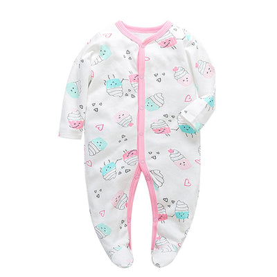 Spring and Autumn 0-12 months Baby Boys Girls Bodysuit Long Sleeve 100% Cotton  Baby Clothes Newborn body bebe Jumpsuit Clothing