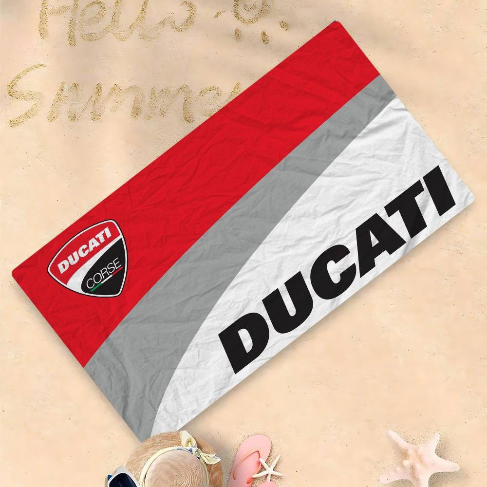 Ducati Motorcycle LOGO Printing Big Microfiber Beach Towels Towel Sand Beach Towels Pool Towel for Travel Swim Pool Yoga