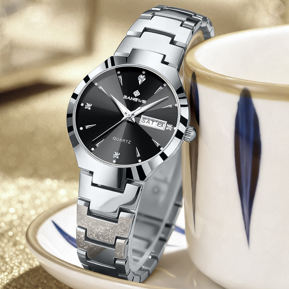 BANGWEI 2026 NEW Women's Watch Fashion Waterproof Luminous Elegant Weekly Calendar Exquisite women's quartz wrist watch reloj