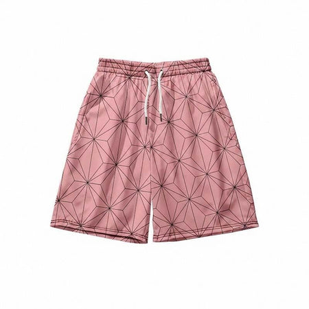 Anime Kamado Tanjirou Cosplay Shorts Tomioka Giyuu Kamado Nezuko 3D Print Beach Shorts Elastic Waist Outfits for Men