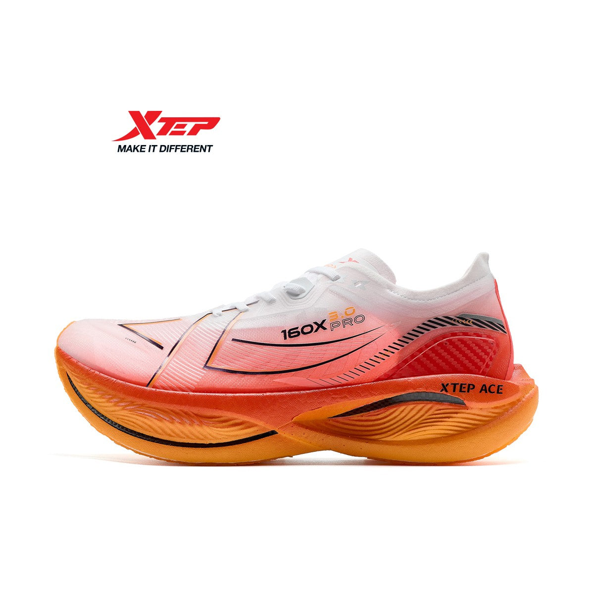 Xtep 160X 3.0 PRO Running Shoes For Men Summer Multi-scene Carbon Plate Running Shoes Breathable Racing Sport Shoes 976419110086