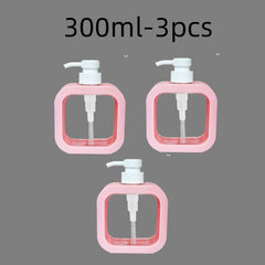 300/500ml Bathroom Soap Dispensers Refillable Lotion Shampoo Shower Gel Holder Portable Travel Dispenser Empty Bath Pump Bottle