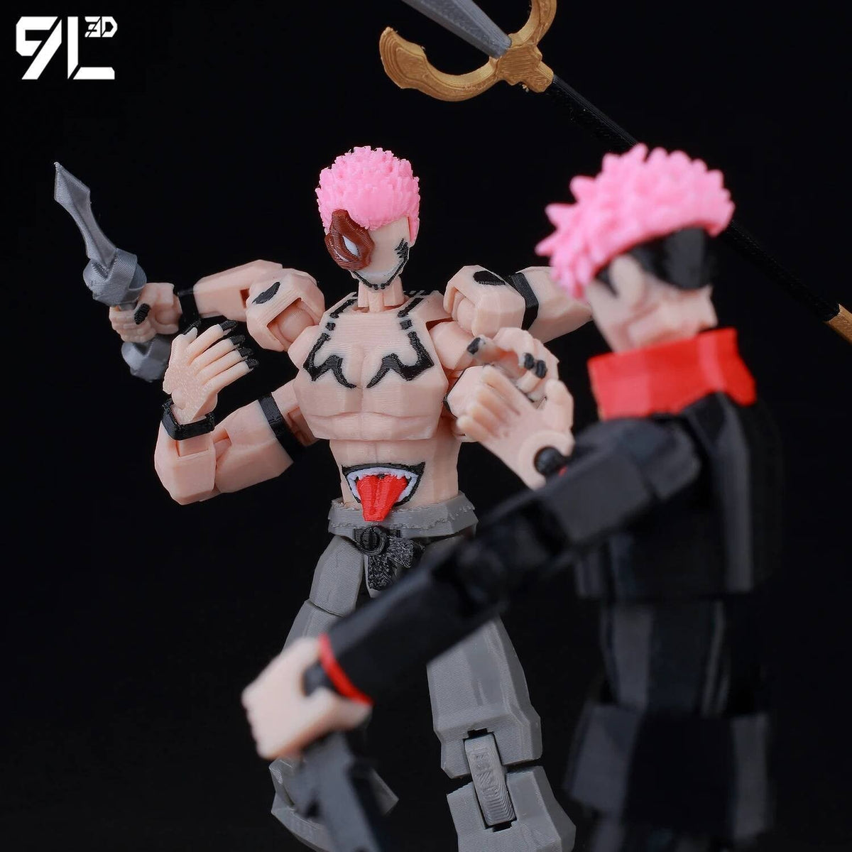 9L3D Printed Anime Jujutsu Kaisen Sukuna Yuji Yuta Satoru Gojo Lucky Dummy 13 Movable Shapeshift Action Figures Mannequin Toys
