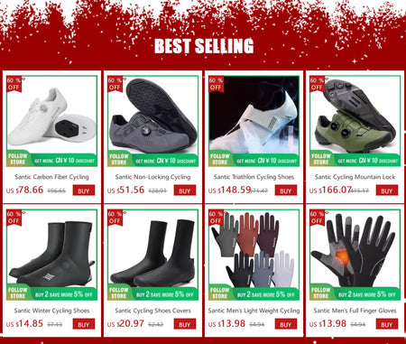 Santic Carbon Fiber Cycling Shoes Outdoor Wear Resistant Road Riding Sneakers Unisex Men Women Adjustable Pro Racing Bicyle Shoe