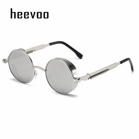 Metal Steampunk Sunglasses Men Women Fashion Round Glasses Brand Designer Vintage Sun Glasses High Quality Oculos de sol UV400