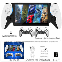 HC8000 Handheld Game Console Multiple Games 30+ Emulators 7.0 Inch Screen Portable Gaming Player Children's Toys Game Console