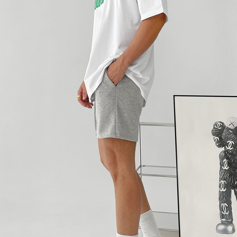 Korean Version of Fitness Sports Cotton Shorts Men's Casual Outdoor Versatile Hip-hop Stretch Breathable Five-point Pants