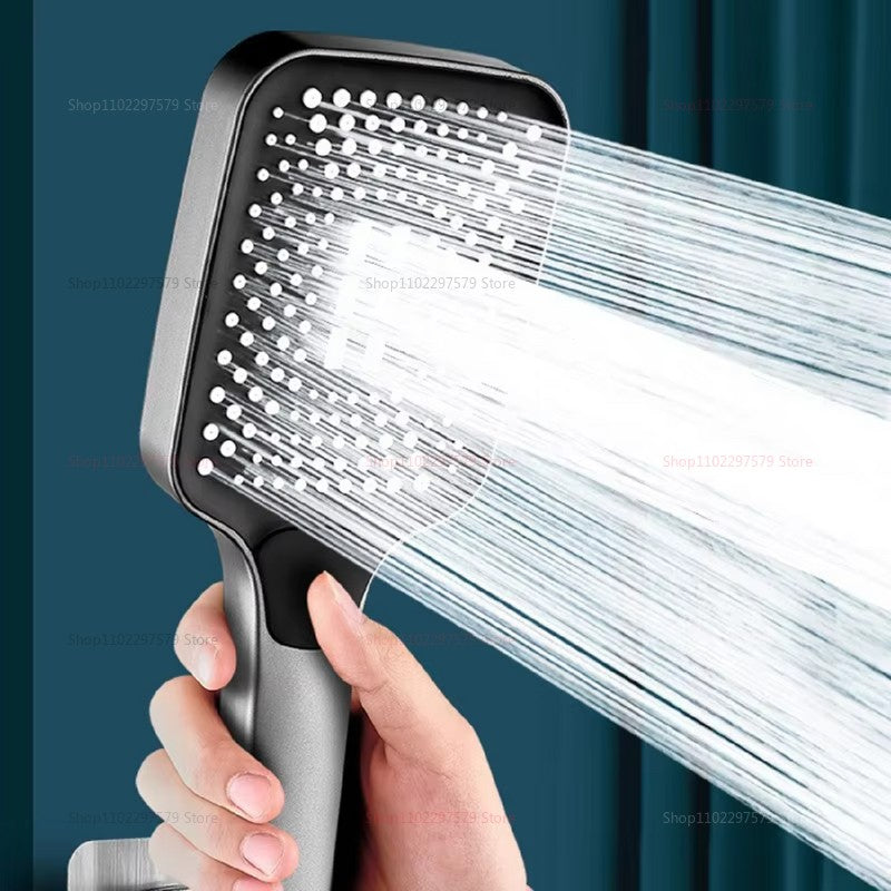 3 Mode Adjustable High Pressure Shower Head Handheld Large Flow Water Saving Pressurized Shower Head Mixer Bathroom Accessories