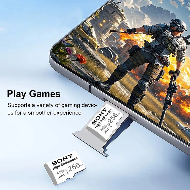 SONY High Endurance Micro TF/SD Card 512GB 64GB 128GB 256GB Memory Card Up to 100MB/s Flash Card TF Card for Monitoring Dashcam