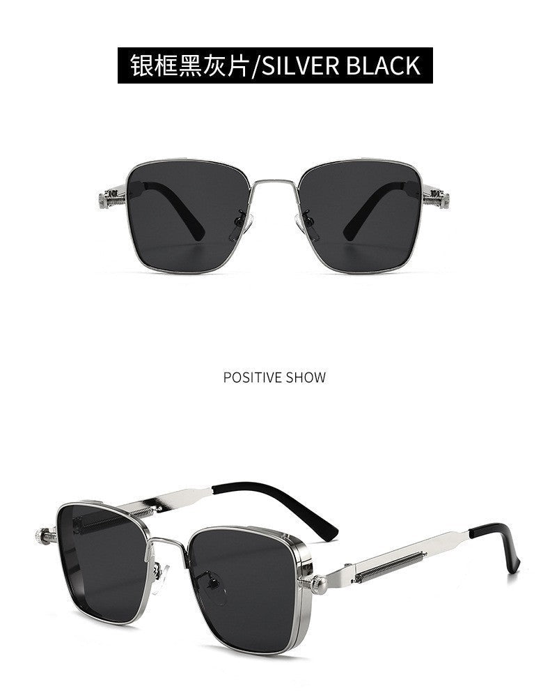 2025 Polarized Sunglasses Men High End Handsome Driving Special Anti UV High Quality Metal Punk Fashion Trends Sunglasses
