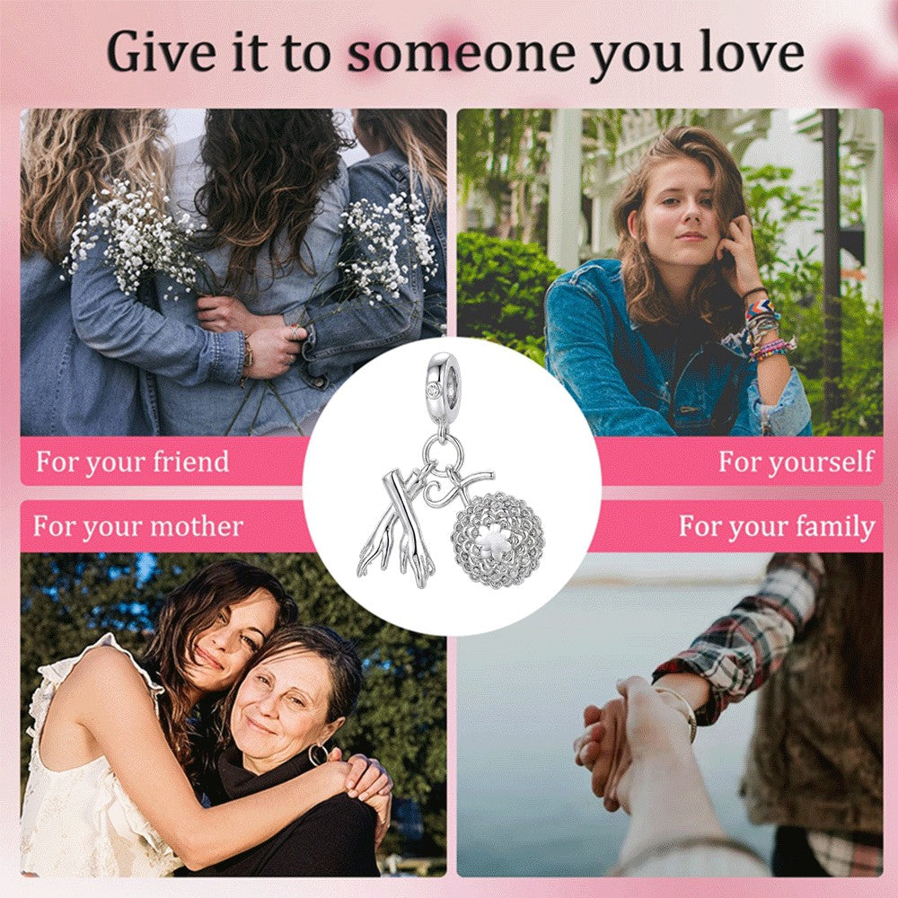 Nicole Robin Akuma No Mi Anime Flower-Flower Fruit Charms for Original 925 Charms Bracelet Silver Charm Bead for Women Jewelry