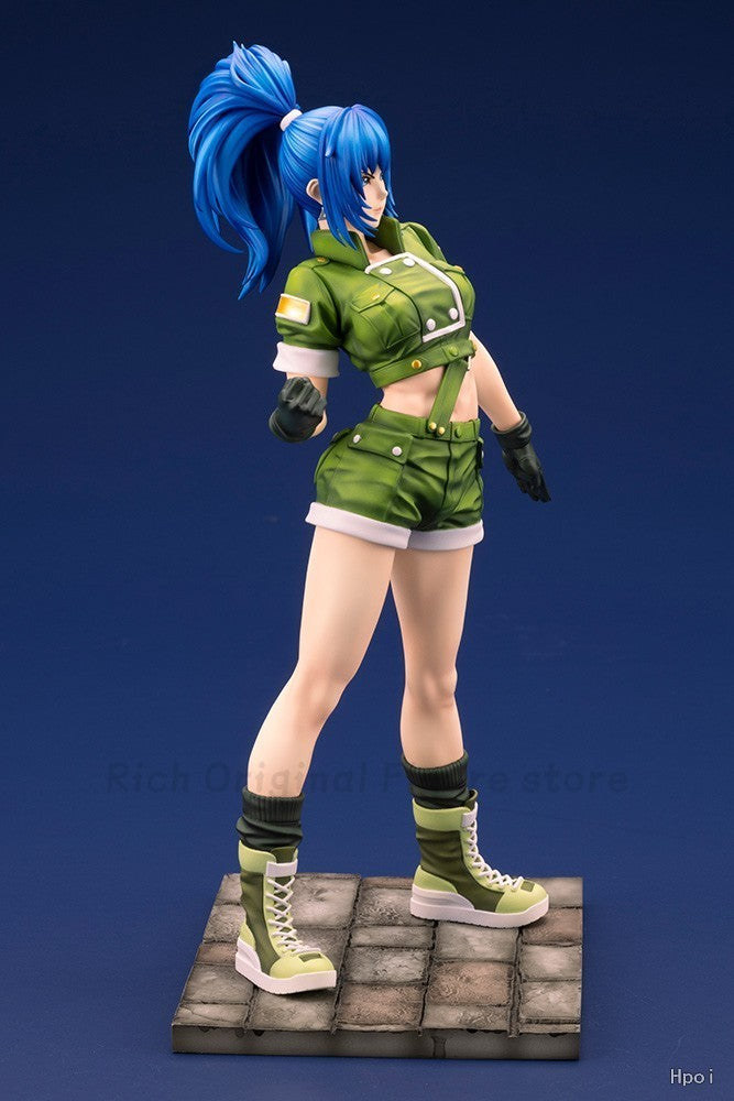 ?In Stcgk?Original Kotobukiya SNK Beauty Girl Series THE KING OF FIGHTERS '97 Leona Heidern Model Toy Statue