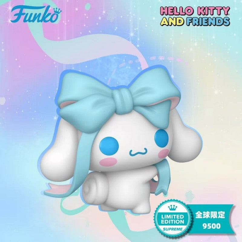 Hello Kitty And Friends Funko Pop Cinnamoroll Vinyl Figure Exclusive #118 Bow Collecti Action Model Girl Gifts Statue Doll Toys