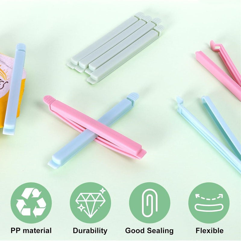 Food Snack Sealing Clip 12/15.5cm Plastic Chip Clips for Food Packages Curved Design Sealing Bag Clips Sealing Food Bag Clips