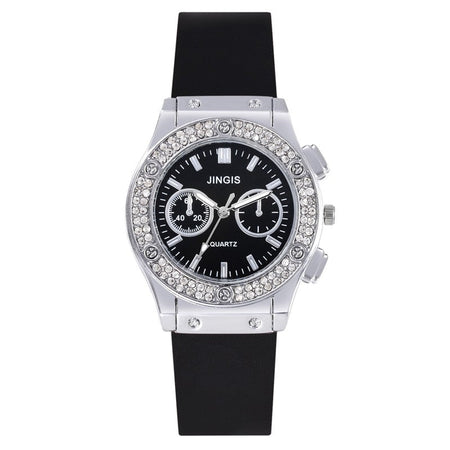 New Women Watches Fashion Silicone Quartz Watch All-Match Men's and Women's Same Diamond Watch Neutral Watch Alloy Student Watch