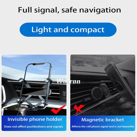 For Skoda Octavia/PRO 2016-2023 Adjustable Car Phone Holder Mobile Mount Gravity GPS Rotatable Navigation Bracket Accessories