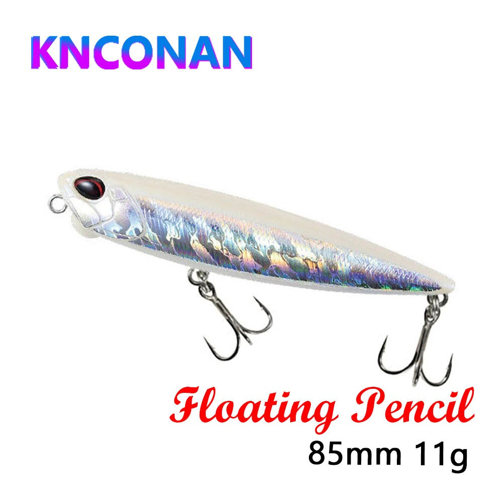85mm 11g Floating Pencil Fishing Lure Topwater Walking the Dogs Freshwater Swimbait Wobbler for Pike Bass Artificial Hard Baits