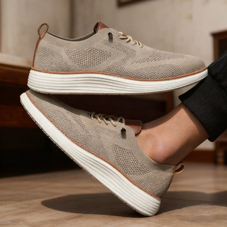 Men Casual Walking Shoes Breathable Mesh Knit Sneakers Hot Selling Bestselle Lightweight Non-slip Flat Lace Up Running Shoes Men