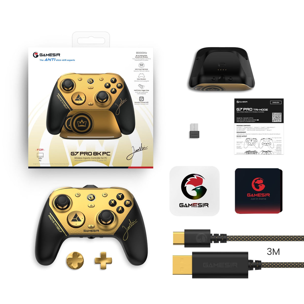 GameSir G7 Pro 8K Champion Edition Wireless Gaming Controller for Nintendo Switch 2, Android, iOS, PC, Steam, 8000Hz Gamepad