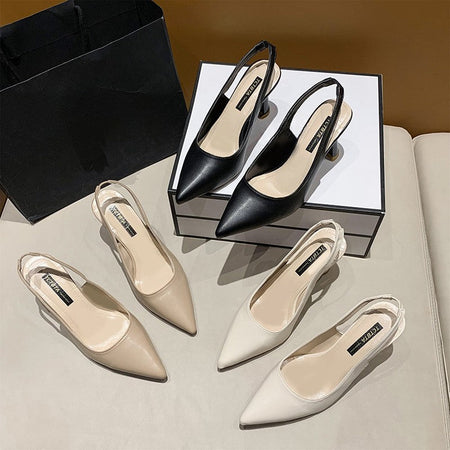 2024 Summer Casual Fashion Pointed Toe Stiletto Sandals New Sexy Elegant Banquet Comfortable High Heels Women's Shoes NO:001