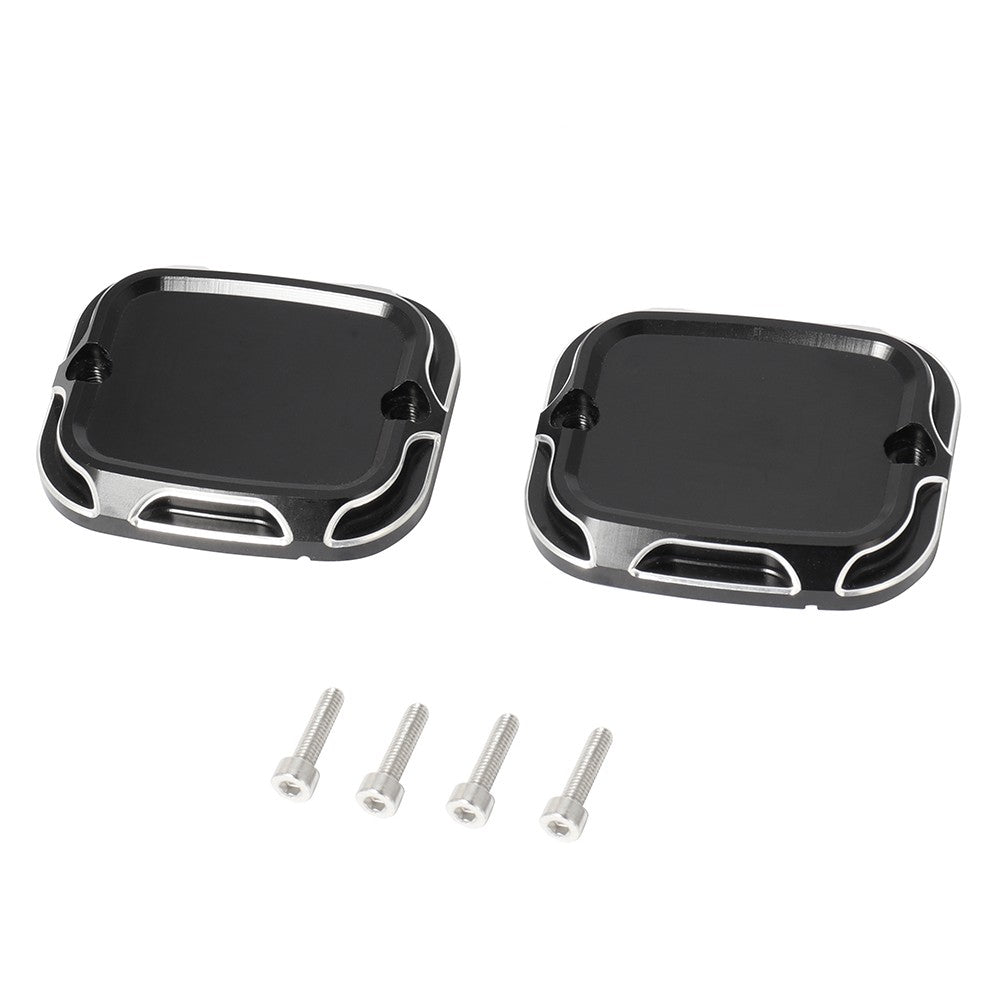 Motorcycle CNC Brake Reservoir Master Cylinder Cover F&R For Harley Touring Road King Street Electra Glide Ultra V-Rod Night Rod