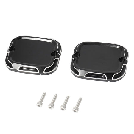 Motorcycle CNC Brake Reservoir Master Cylinder Cover F&R For Harley Touring Road King Street Electra Glide Ultra V-Rod Night Rod