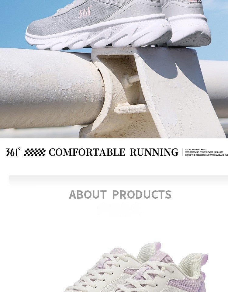 361 Degrees Women's Sneakers Retro Platform Sole Breathable Mesh All-Day Comfort Lightweight  Fitness Female Sneakers 682522230