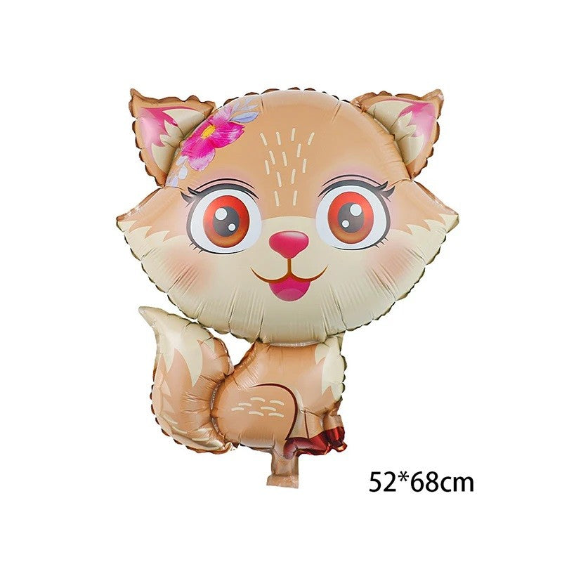 Cute Cartoon Animals Fox Deer Foil Balloons Forest Animals Theme Baby Shower Birthday Party Decoration Supplies