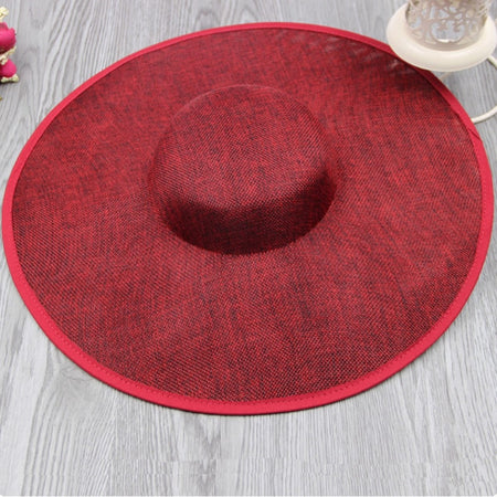 Fashion Ladies 38CM Round Fascinators Beses Wedding Headdress Ladies Millinery Hat Fascinator DIY Hair Accessories