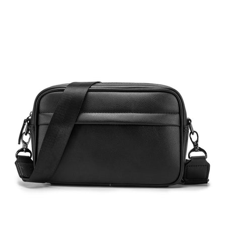 Fashion Luxury Men's Crossbody Bag Business PU Leather Shoulder Bags Men Solid Flap Messenger Bag Men Zipper Ipad Bag 2025 New