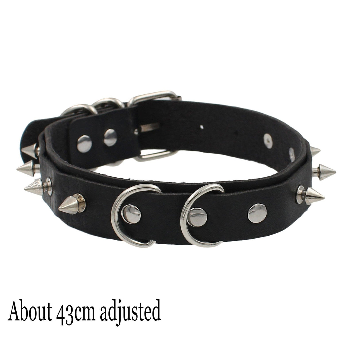 Woman Black Punk Choker Collar Necklace Sexy PU Leather Heart Lock Key Spike Chocker Gothic Cosplay Accessories Party Jewelry