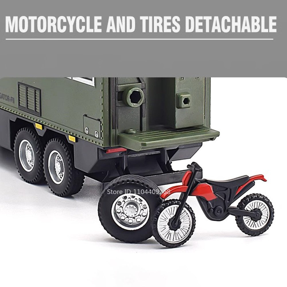 1:24 NOMADISM Raptor F150 RV Alloy Model Car Toy Metal Diecast Miniature Off Road Vehicle Models Sound Light Toys For Kids Gifts