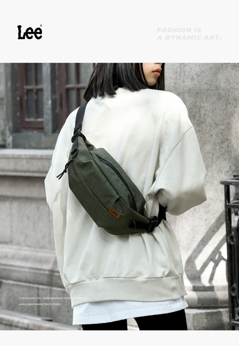 LEE Women Men Oxford Crossbody Waist Bag Waterproof Running Sport Single Shoulder Slingbag Travel iPad Pocket Daily Fanny Pack
