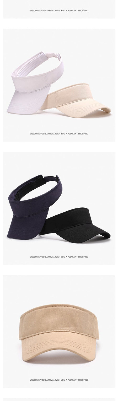 New Summer Sun Hats Men Women Cotton Outdoor Visor UV Protection Top Empty Sport Tennis Golf Running Sunscreen Baseball Cap